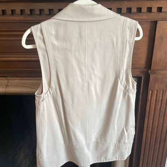 Club Monaco Witney Manteaux Moto Vest Asymmetrical Gold Zip - Picture 3 of 3